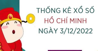 Thống kê xổ số Hồ Chí Minh ngày 3/12/2022 thứ 7 hôm nay
