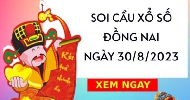 Soi cầu KQXS Đồng Nai ngày 30/8/2023 thứ 4 hôm nay